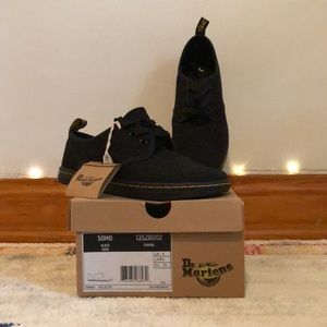 Doc Martens Soho. Black size 8. Canvas fabric.